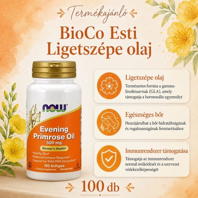 Now evening primrose 500mg kapszula 100db Now evening primrose 500mg kapszula 100db