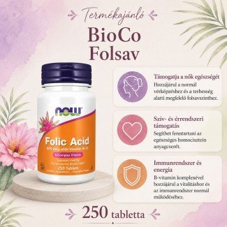 Now folic acid 800mcg tabletta 250db Now folic acid 800mcg tabletta 250db