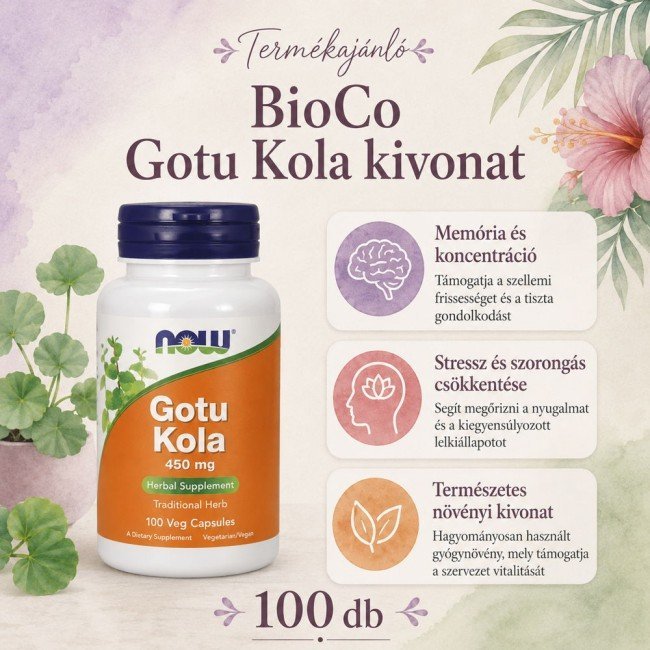 Now gotu kola kapszula 100db Now gotu kola kapszula 100db
