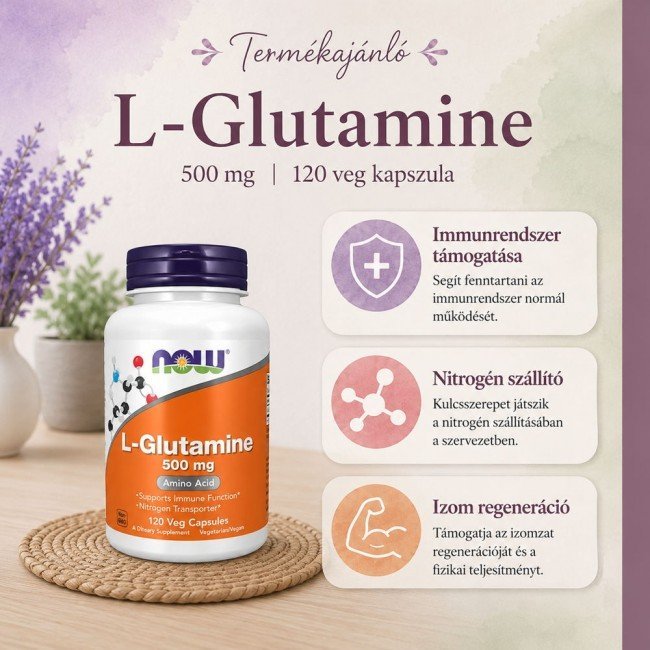 Now L-Glutamine 500mg kapszula 120db Now L-Glutamine 500mg kapszula 120db