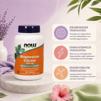 Now magnesium citrate tabletta 100db