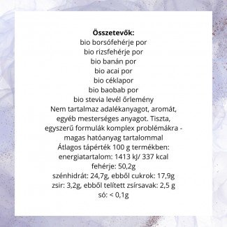 Organiqa 100% bio acai-banán vegán fehérje mix 400g Organiqa 100% bio acai-banán vegán fehérje mix 400g
