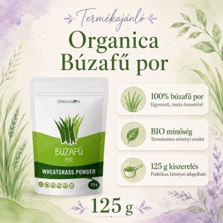 Organiqa 100% bio búzafű por - Raw Organic Wheatgrass Powder 125g Organiqa 100% bio búzafű por - Raw Organic Wheatgrass Powder 125g
