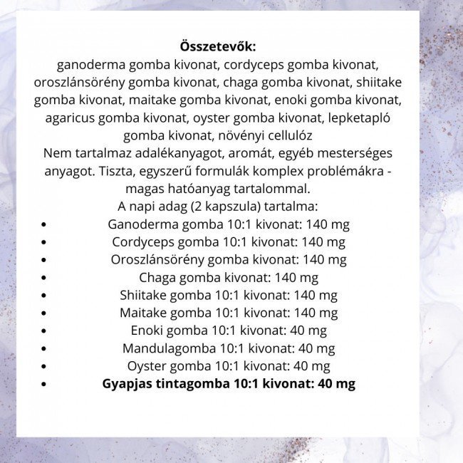 Organiqa Balance 10 Gomba kivonat kapszula 60db Organiqa Balance 10 Gomba kivonat kapszula 60db