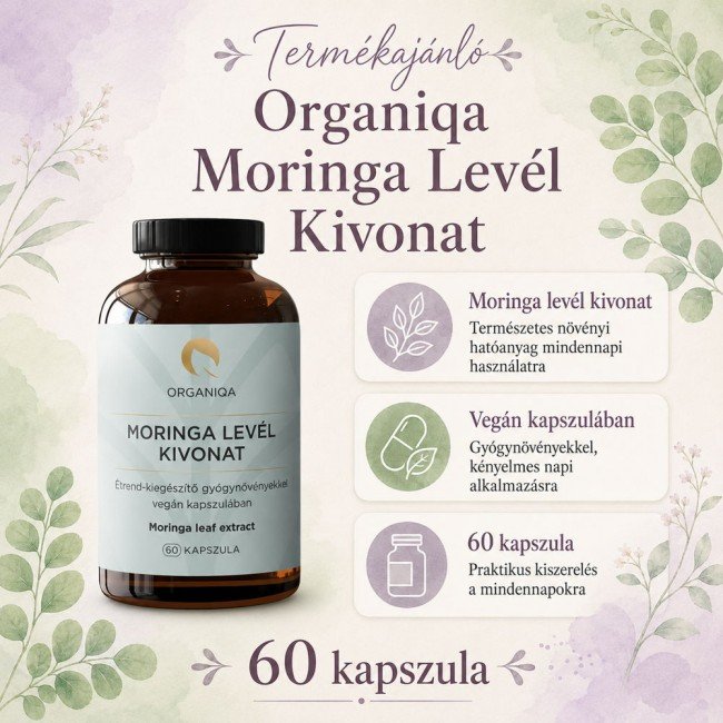 Organiqa balance moringa levél kivonat kapszula 60db Organiqa balance moringa levél kivonat kapszula 60db