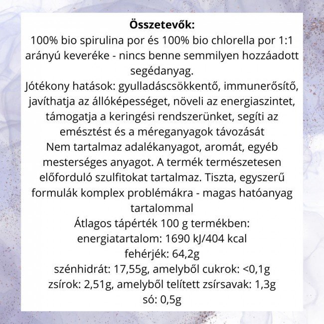 Organiqa bio chlorella - spirulina tabletta 250db Organiqa bio chlorella - spirulina tabletta 250db
