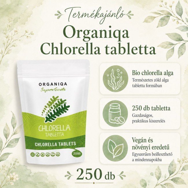 Organiqa bio chlorella tabletta 250db