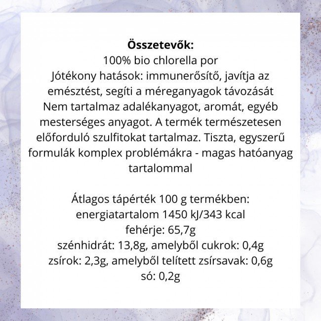 Organiqa bio chlorella tabletta 250db