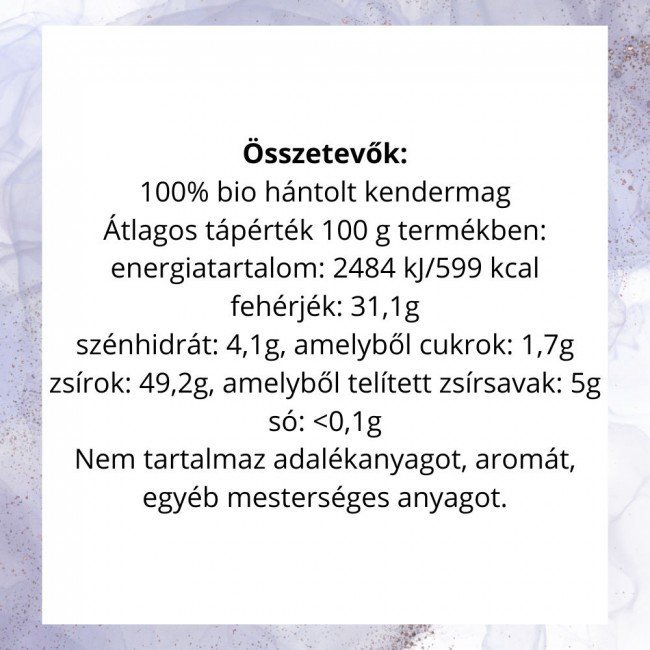 Organiqa bio hántolt kendermag 125g Organiqa bio hántolt kendermag 125g