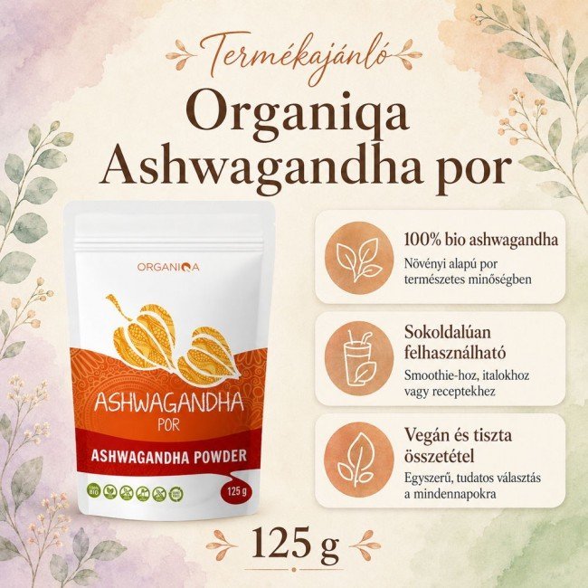 Organiqa bio nyers ashwagandha por 125g Organiqa bio nyers ashwagandha por 125g