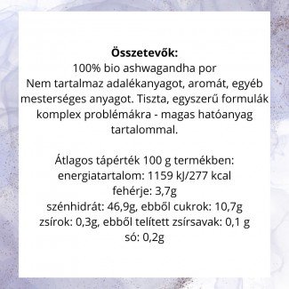 Organiqa bio nyers ashwagandha por 125g