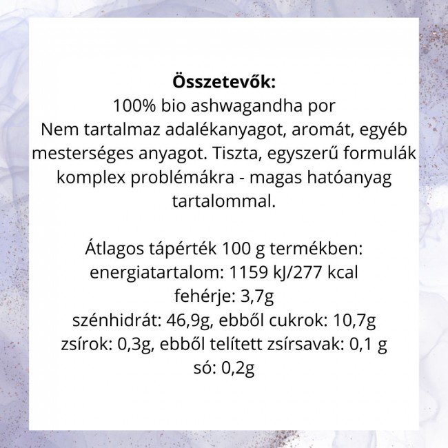 Organiqa bio nyers ashwagandha por 125g Organiqa bio nyers ashwagandha por 125g