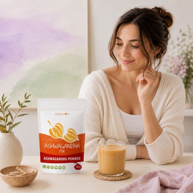 Organiqa bio nyers ashwagandha por 125g Organiqa bio nyers ashwagandha por 125g