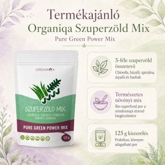 Organiqa bio szuperzöld mix por 125g