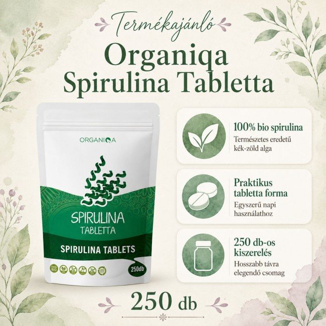 Organiqa bio spirulina tabletta 250db Organiqa bio spirulina tabletta 250db
