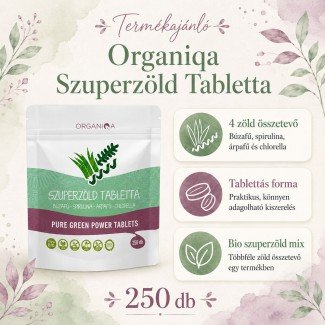 Organiqa bio szuperzöld tabletta 250db
