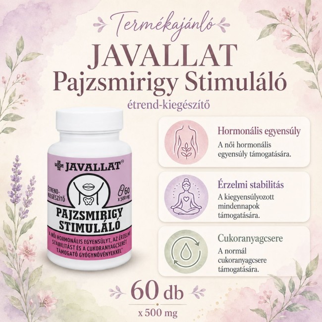 Javallat pajzsmirigy stimuláló kapszula 60db Javallat pajzsmirigy stimuláló kapszula 60db