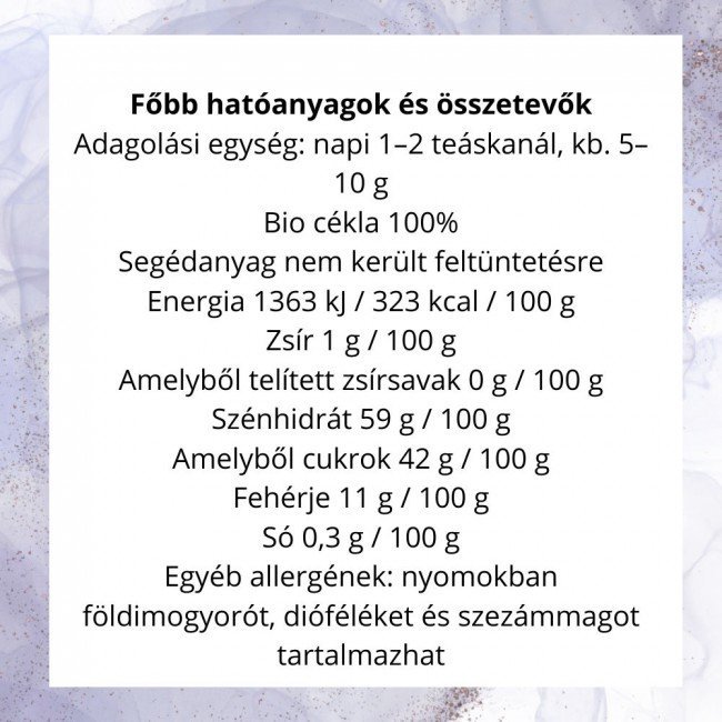 Prana bio céklapor 125g Prana bio céklapor 125g
