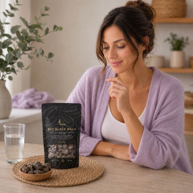 Prana bio fekete maca por 250g Prana bio fekete maca por 250g