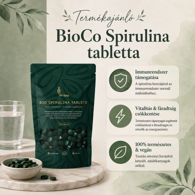 Prana bio spirulina (400mg) tabletta 125g