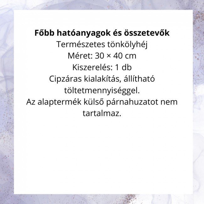 Prana premium tönkölyhéj párna 30x40 cm 1db Prana premium tönkölyhéj párna 30x40 cm 1db
