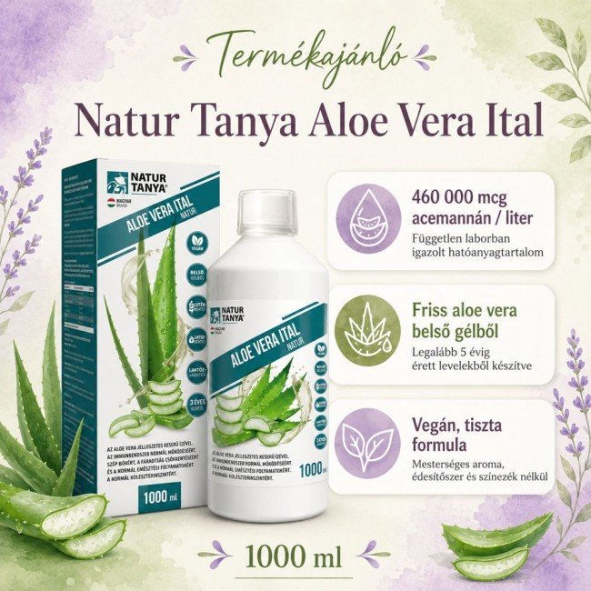 Natur Tanya Aloe vera ital natur 100% tisztaságú 1000ml