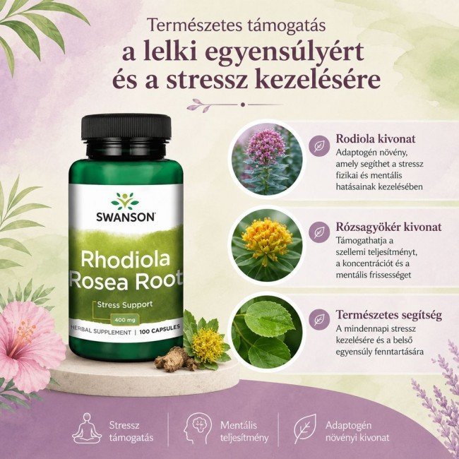 Swanson Arany- vagy rózsagyökér 400mg kapszula 100db Swanson Arany- vagy rózsagyökér 400mg kapszula 100db