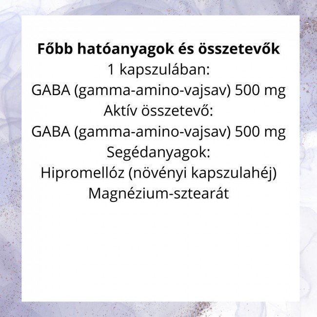 Swanson GABA 500mg gamma-amino-vajsav kapszulav 100db Swanson GABA 500mg gamma-amino-vajsav kapszulav 100db