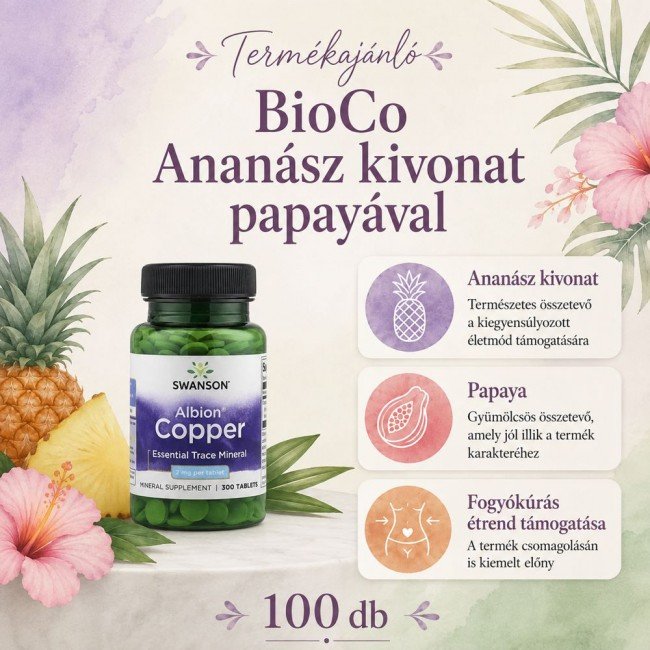 Swanson Réz-biszglicinát tabletta 300db Swanson Réz-biszglicinát tabletta 300db