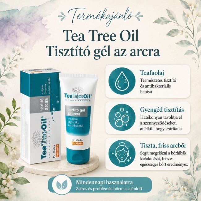 Dr.Müller Tea tree oil teafa arctisztító gél 200ml Dr.Müller Tea tree oil teafa arctisztító gél 200ml