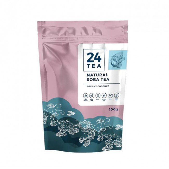 24 tea natural soba tea - kókuszos hajdina tea xxl 500g