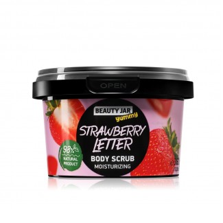 BEAUTY JAR YUMMY STRAWBERRY LETTER Epres Hidratáló Testradír 360g