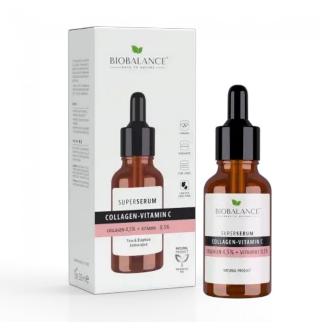 Biobalance szuperszérum arcra tengeri kollagénnel és c-vitaminnal 30ml
