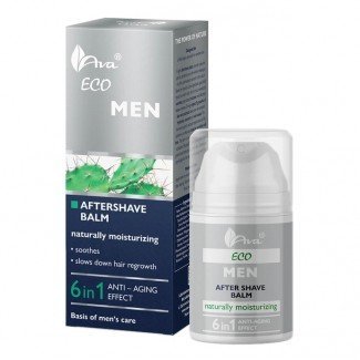 Ava eco men borotválkozás utáni bőrnyugtató pumpás after shave balzsam 6in1 50ml