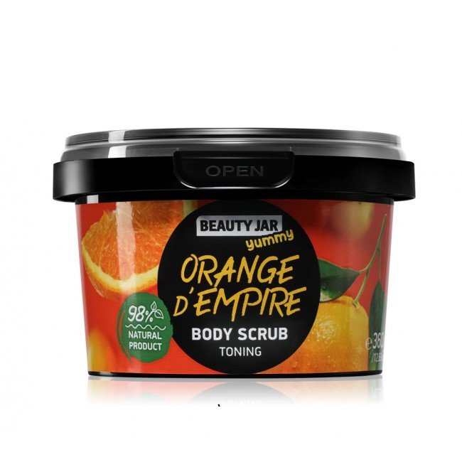 BEAUTY JAR YUMMY ORANGE D'EMPIRE Narancsos Tonizáló Testradír 360g
