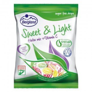 Bergland sweet&light herbamix cukormentes cukorka 60g Bergland sweet&light herbamix cukormentes cukorka 60g