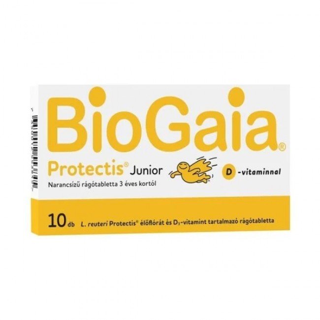 Biogaia junior rágótabletta d-vitaminnal narancs ízű 10db