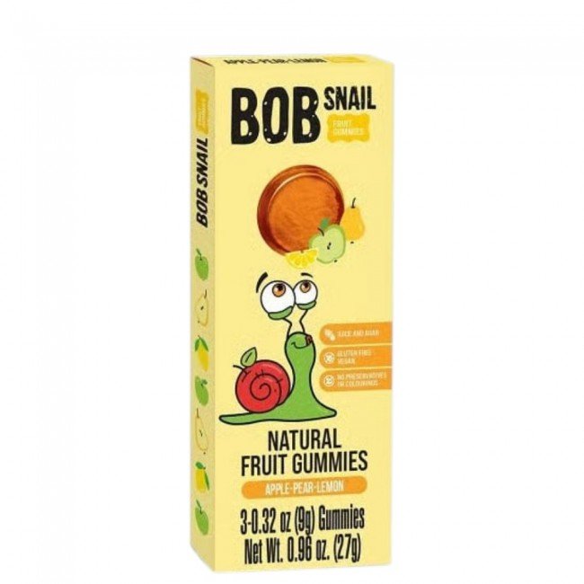 Bob Snail gyümölcszselé alma-körte-citrom 27g