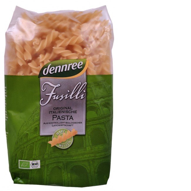 Dennree bio durum fusilli tészta 500g
