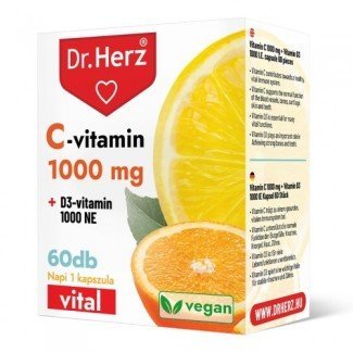 Dr.herz c-vitamin 1000 mg+d3-vitamin 1000 ne kapszula 60db