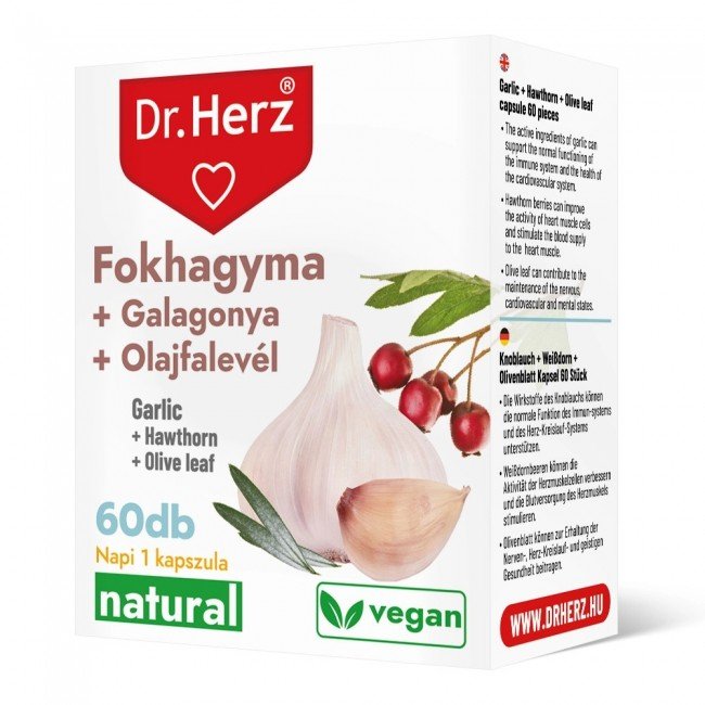 Dr.Herz fokhagyma+galagonya+olajfalevél kapszula 60db