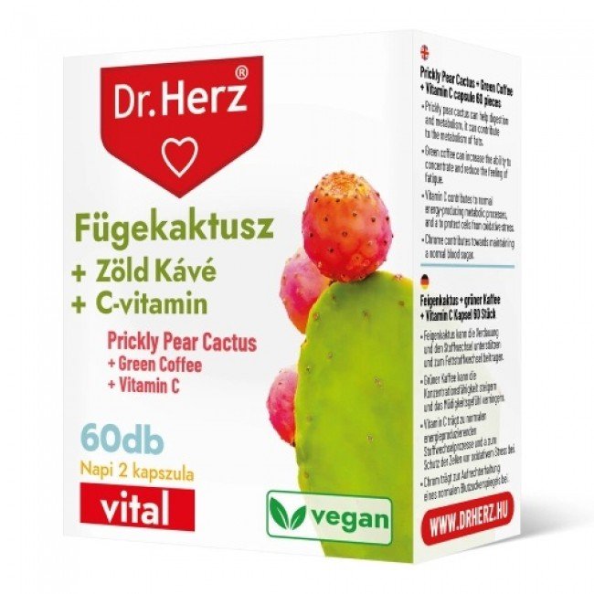 Dr.Herz fügekaktusz + zöldkávé + c-vitamin kapszula 60db