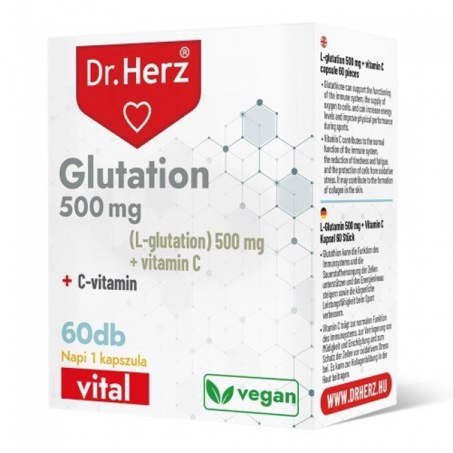 Dr.Herz glutation 500 mg + c-vitamin kapszula 60db