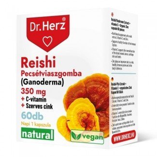 Dr.herz reishi 350mg+c-vitamin+szerves cink kapszula 60db