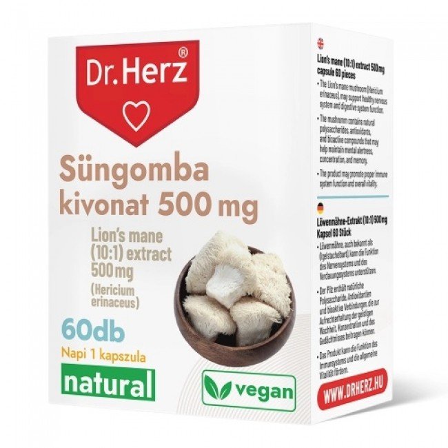 Dr.Herz süngomba 500 mg kapszula 60db