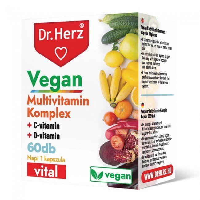 Dr.herz vegan multivitamin komplex kapszula 60db
