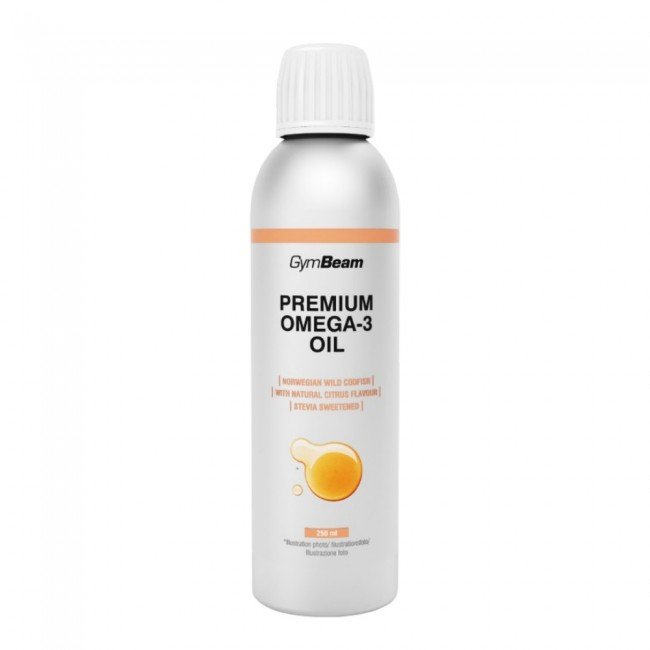 GymBeam Premium Omega-3 citrusos ízesítésű folyékony halolaj 250ml GymBeam Premium Omega-3 citrusos ízesítésű folyékony halolaj 250ml