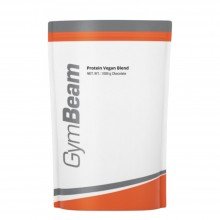 GymBeam Vegan Blend borsó-, rizs- és kenderfehérje ízesítetlen 1000g
