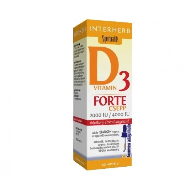 Interherb d3 vitamin forte csepp 20ml