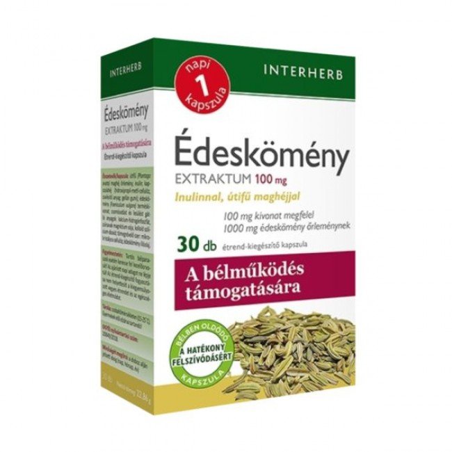 Interherb napi1 édeskömény extraktum kapszula 30db Interherb napi1 édeskömény extraktum kapszula 30db